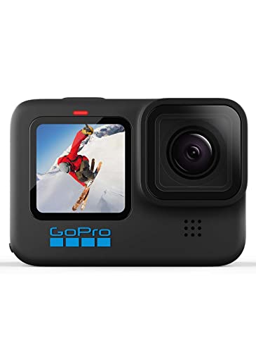 GoPro HERO10 Black Waterproof Action Camera with Front LCD and Touch Back,...