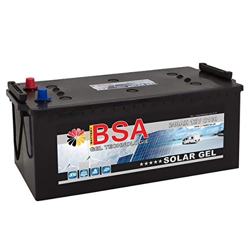 Gel Batterie 240Ah 12V Blei Gel Solarbatterie Wohnmobil Boot Versorgungsbatterie...