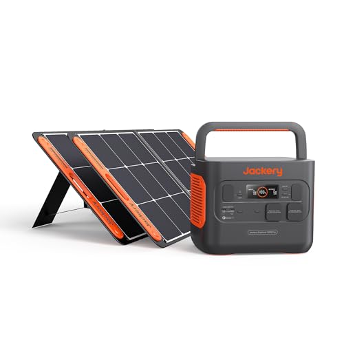 Jackery Solargenerator 1500 PRO 200W, 1512Wh Powerstation mit SolarSaga 2x100W,...