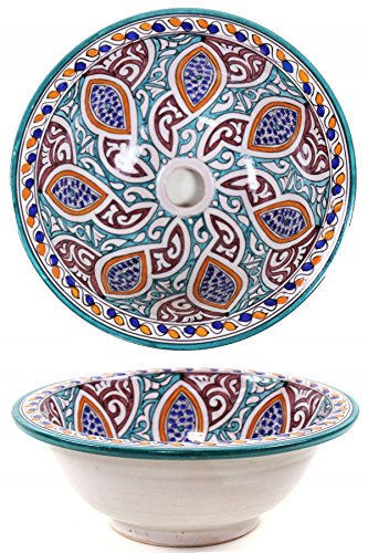 Orientalisches marokkanisches Keramik Waschbecken Waschschale Aufsatzwaschbecken...