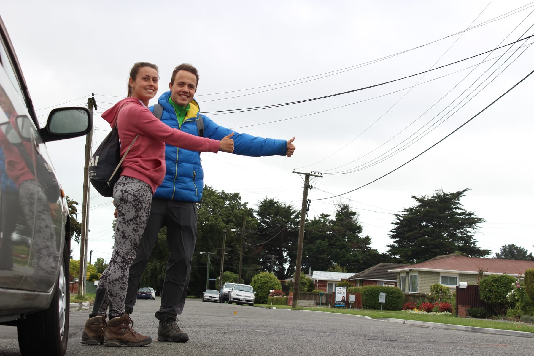 Zusammen Hitchhiken in Neuseeland