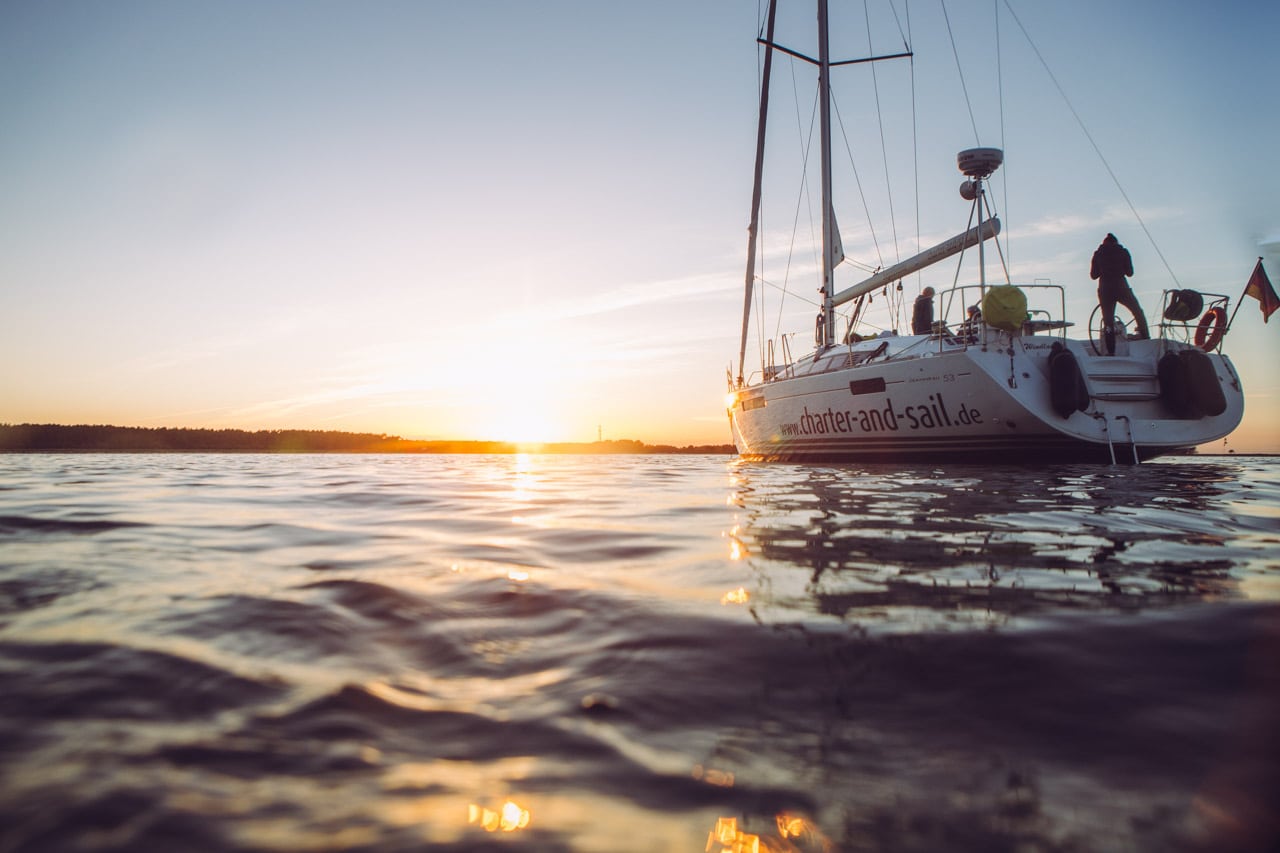 Ankern Segeltörn Sonnenuntergang
