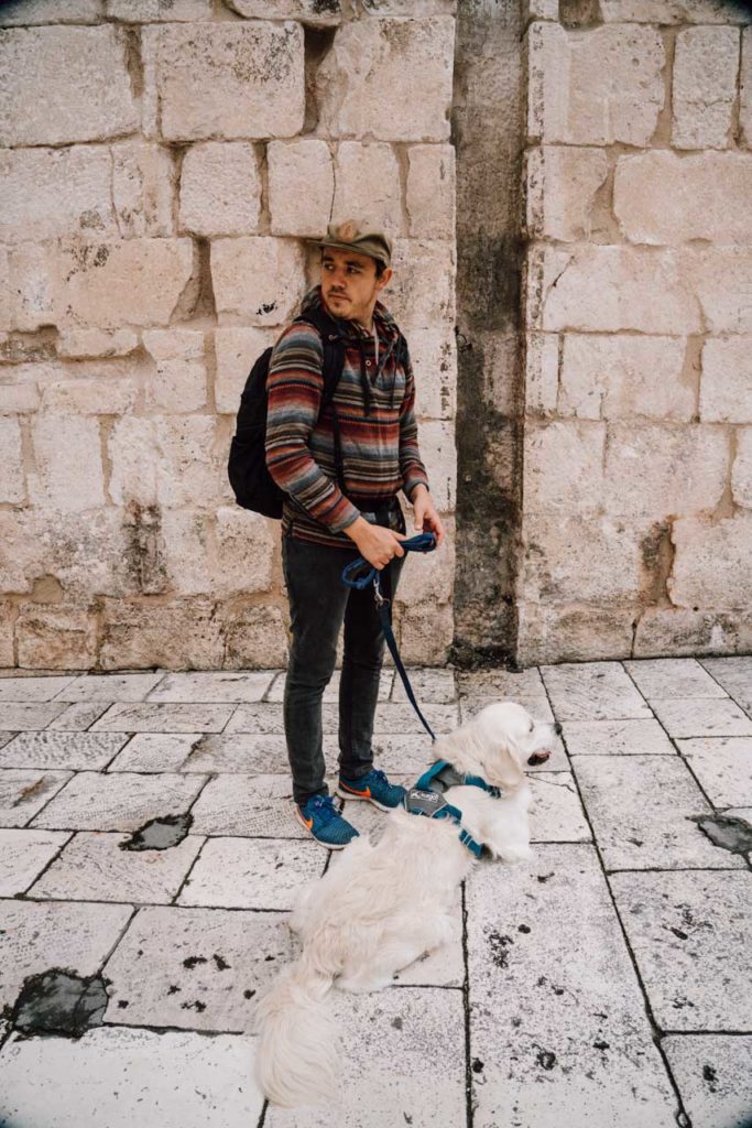 Altstadt von Split mit Hund